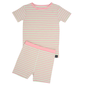 Short Sleeve Pajama Set | Watermelon Stripe
