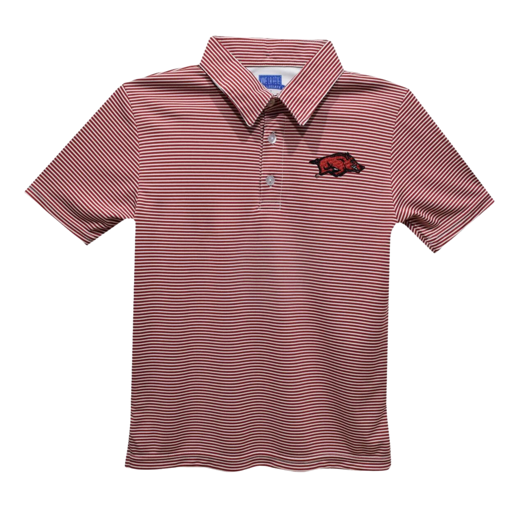 Embroidered Red Stripes Polo Shirt | Arkansas Razorbacks
