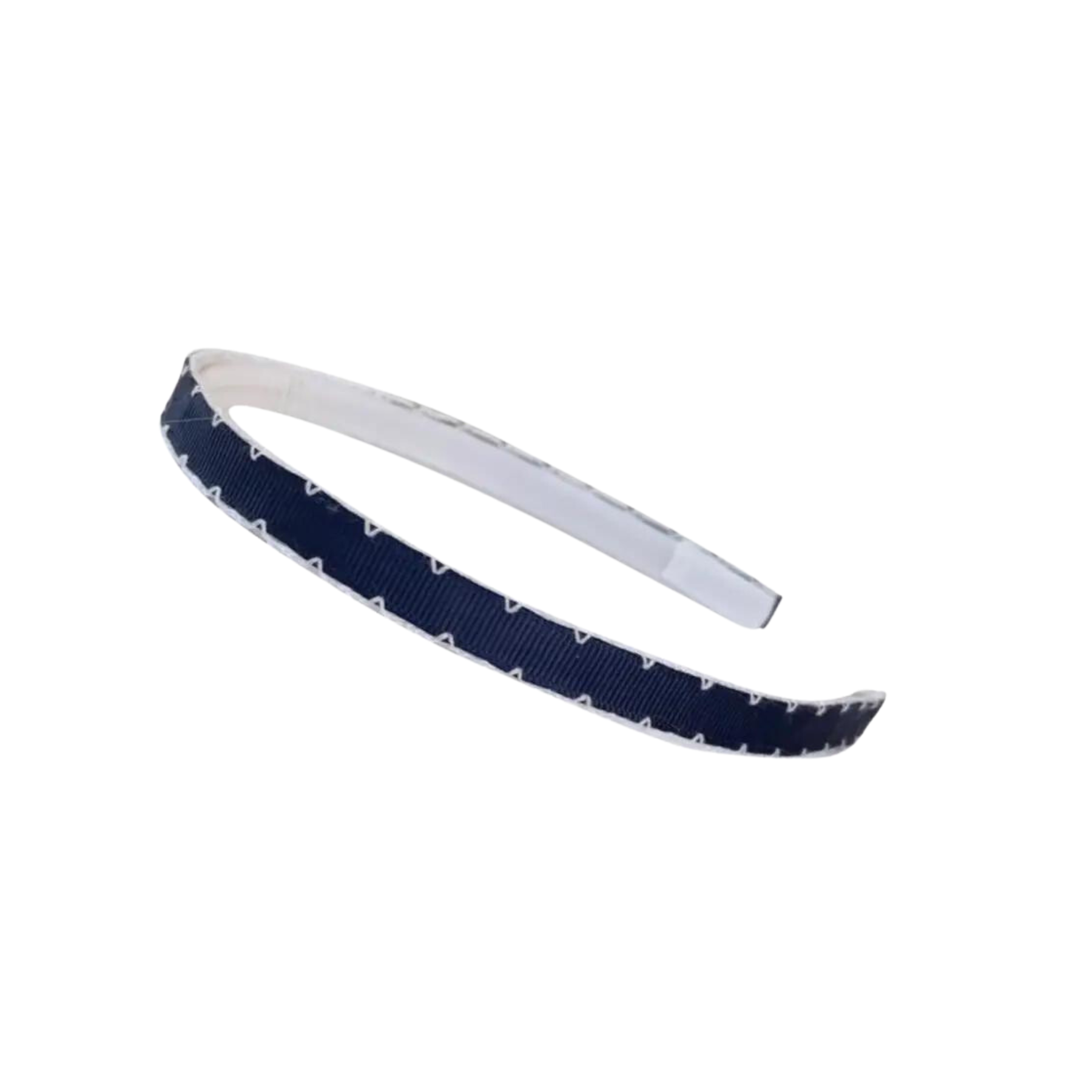 Moon-Stitch Ribbon Headband | Navy
